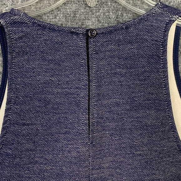 Drew Crop Tank Top Women XS Fringed Hem Heather Blue - Picture 8 of 9